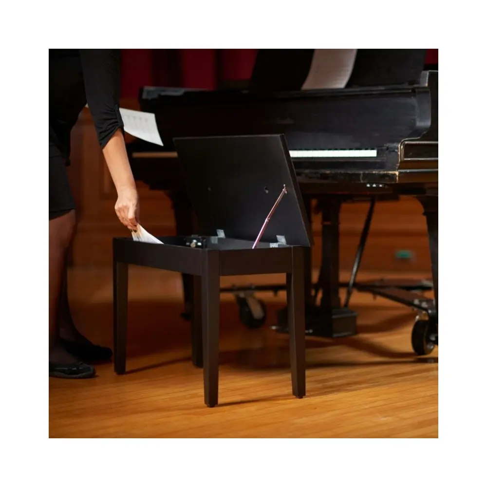 Taburete para piano o teclado de lujo On Stage KB8904B banqueta madera