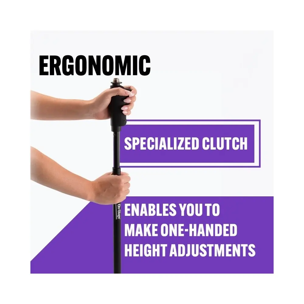 Soporte de microfono Recto con base redonda On Stage MS9510 con ajuste automatico