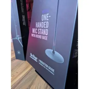 Soporte de microfono Recto con base redonda On Stage MS9510 con ajuste automatico