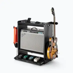 Estación de trabajo para guitarra o bajo amplificador y pedales ordenados On Stage GWS5000B
