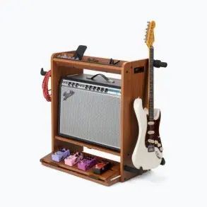 Estación de trabajo para guitarra o bajo amplificador y pedales ordenados On Stage GWS5000RB