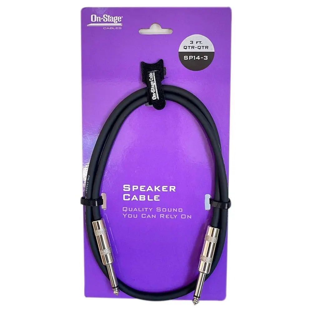 Cable de Parlante 90cm plug a plug On Stage SP14-3 Cabezal a Caja