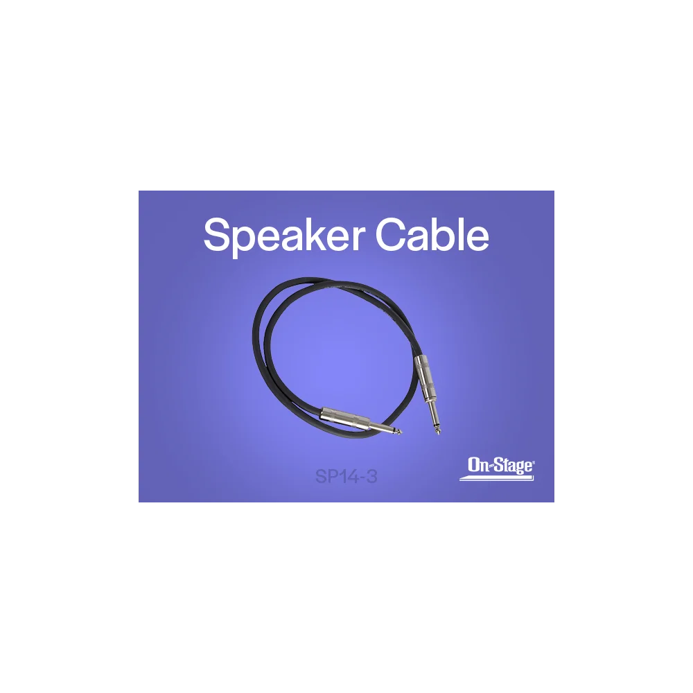 Cable de Parlante 90cm plug a plug On Stage SP14-3 Cabezal a Caja