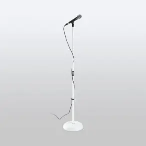 Soporte de Microfono recto con base redonda On Stage MS7201W-BB Blanco