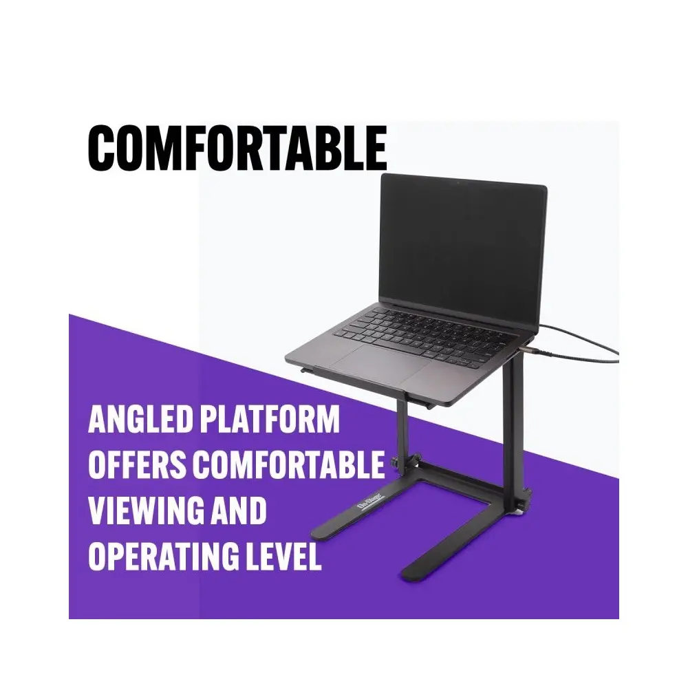 Soporte para notebook o DJ con USB-C On Stage LPT8000 Plegable