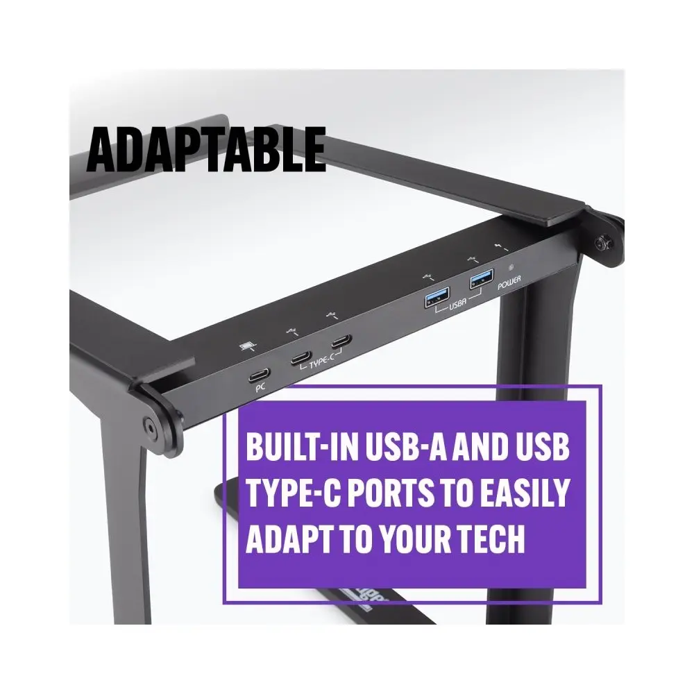 Soporte para notebook o DJ con USB-C On Stage LPT8000 Plegable