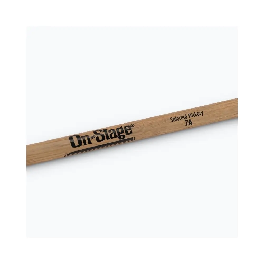 Pack X 12 Pares De Palillos para bateria 7A Hickory Punta de Madera On Stage HW7A