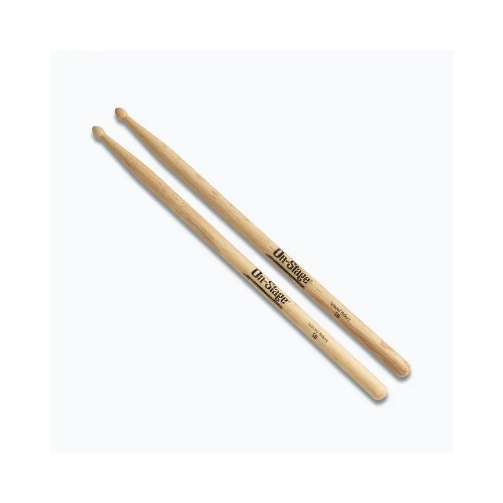 Palillos de Hickory (5B, punta de madera, 12 unidades) On Stage HW5B