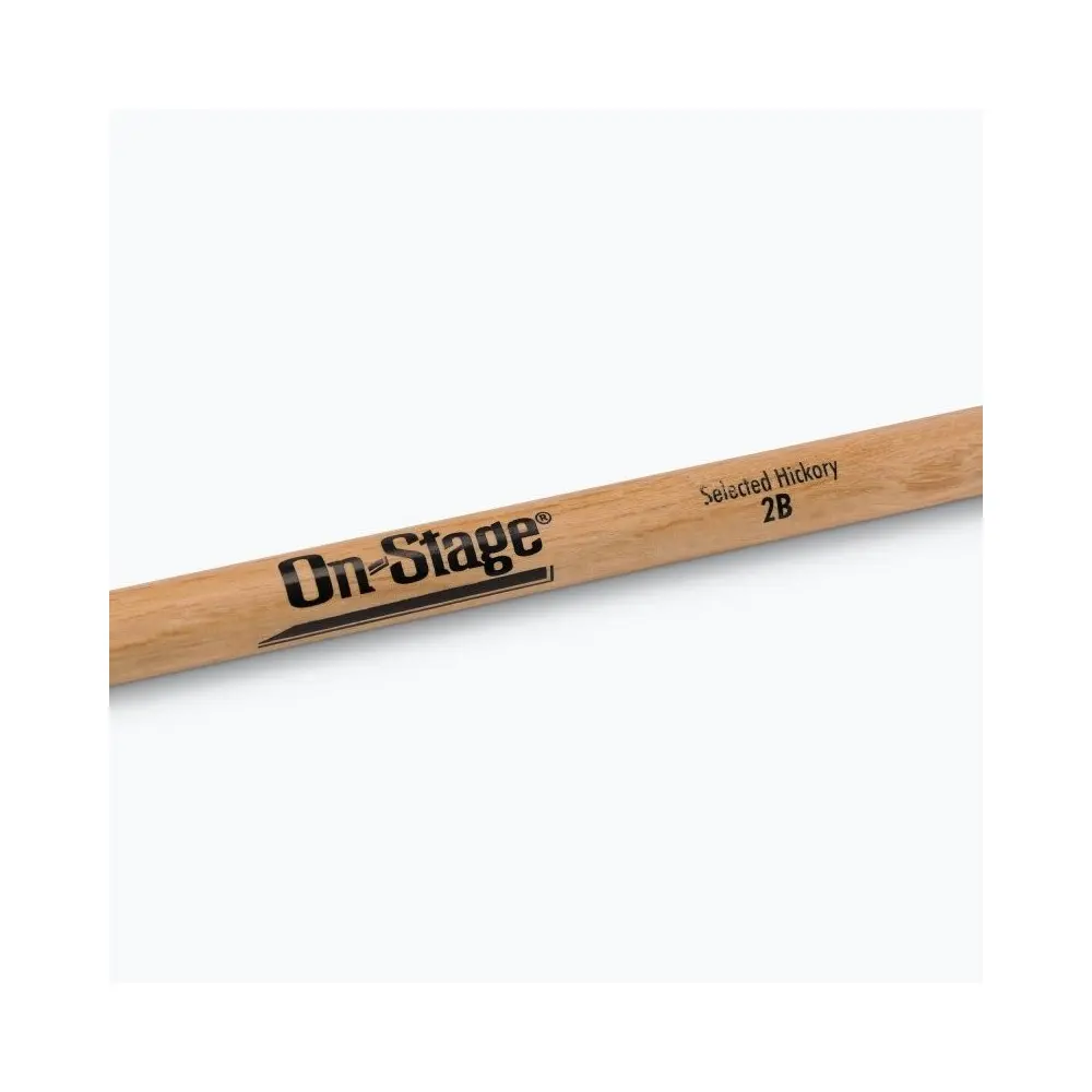 Pack X 12 Pares De Palillos para bateria 2B Hickory Punta de Madera On Stage HW2B