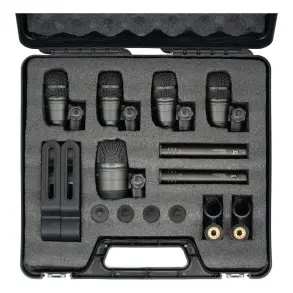 Set 7 Microfonos Para Bateria con Estuche Ross M814