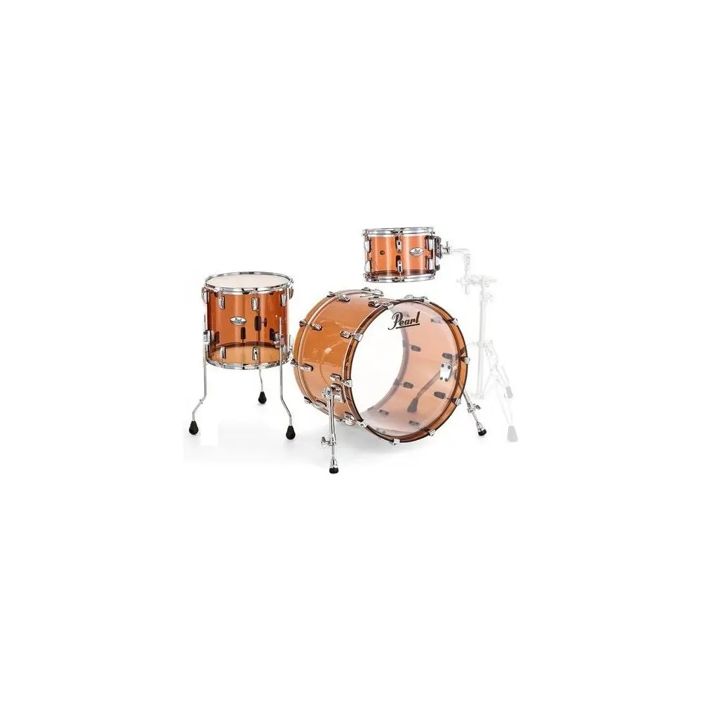 Bateria Acustica Pearl Crystal Beat Bombo 22 3 Cuerpos Acrilico Liquid Smoke