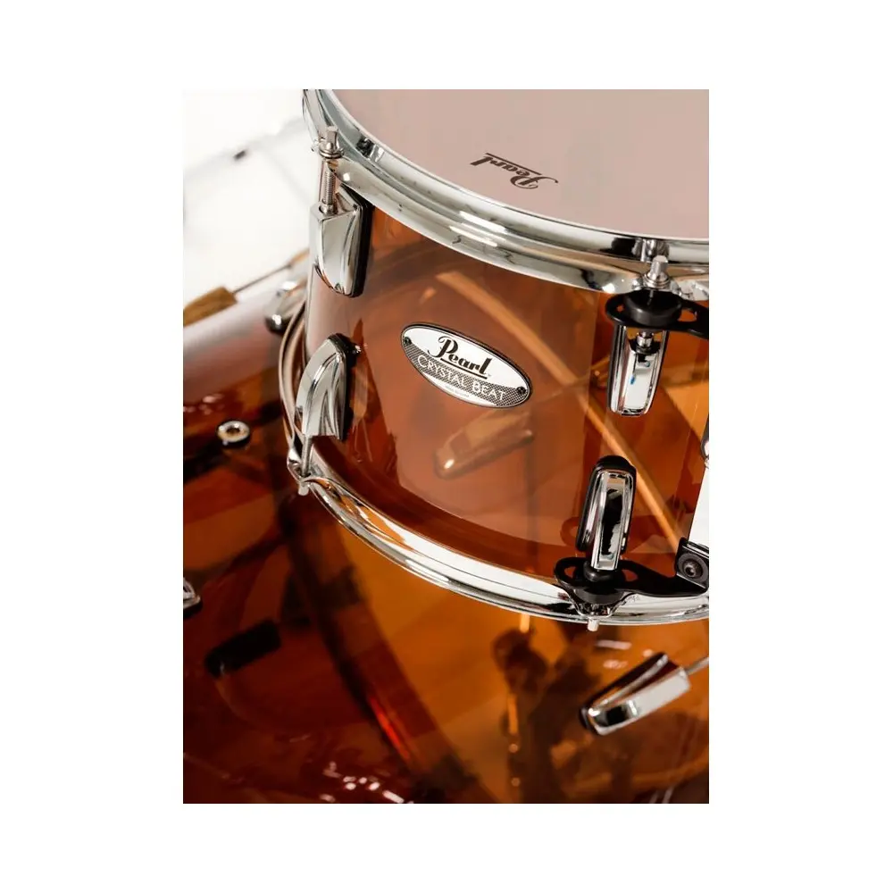 Bateria Acustica Pearl Crystal Beat Bombo 22 3 Cuerpos Acrilico Liquid Smoke