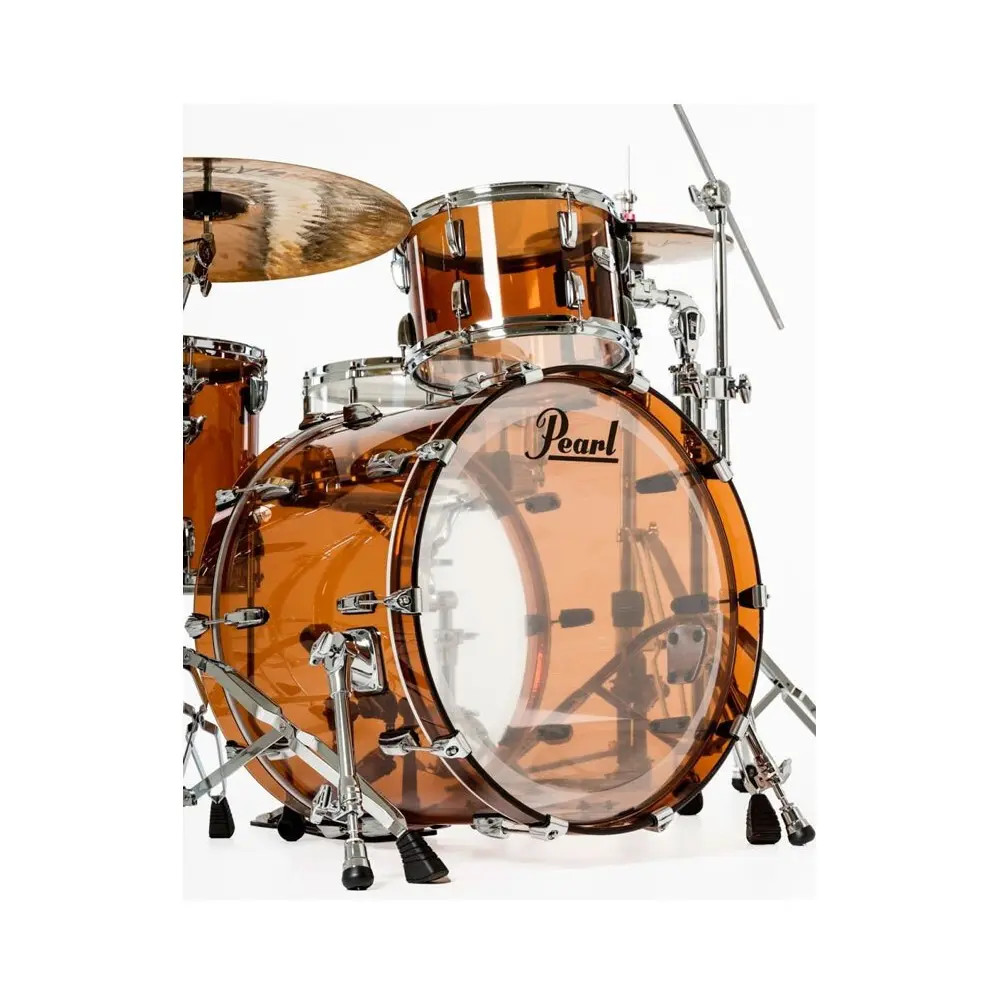 Bateria Acustica Pearl Crystal Beat Bombo 22 3 Cuerpos Acrilico Liquid Smoke