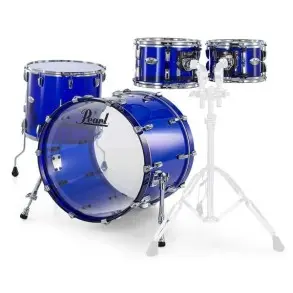 Bateria Acustica Pearl Crystal Beat Bombo 22 4 Cuerpos Acrilico Blue Sapphire