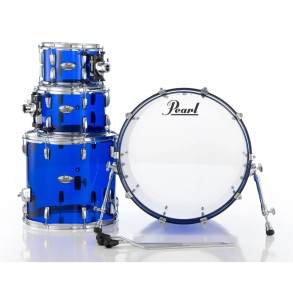 Bateria Acustica Pearl Crystal Beat Bombo 22 4 Cuerpos Acrilico Blue Sapphire