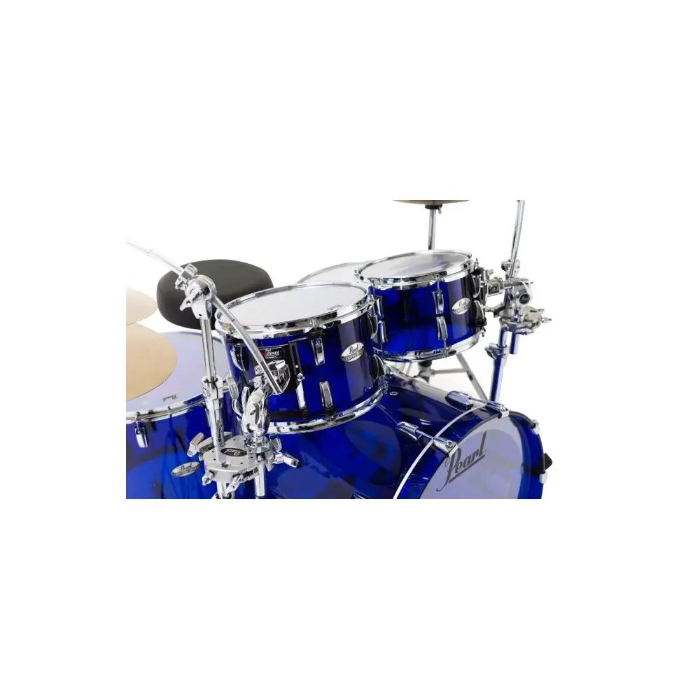 Bateria Acustica Pearl Crystal Beat Bombo 22 4 Cuerpos Acrilico Blue Sapphire