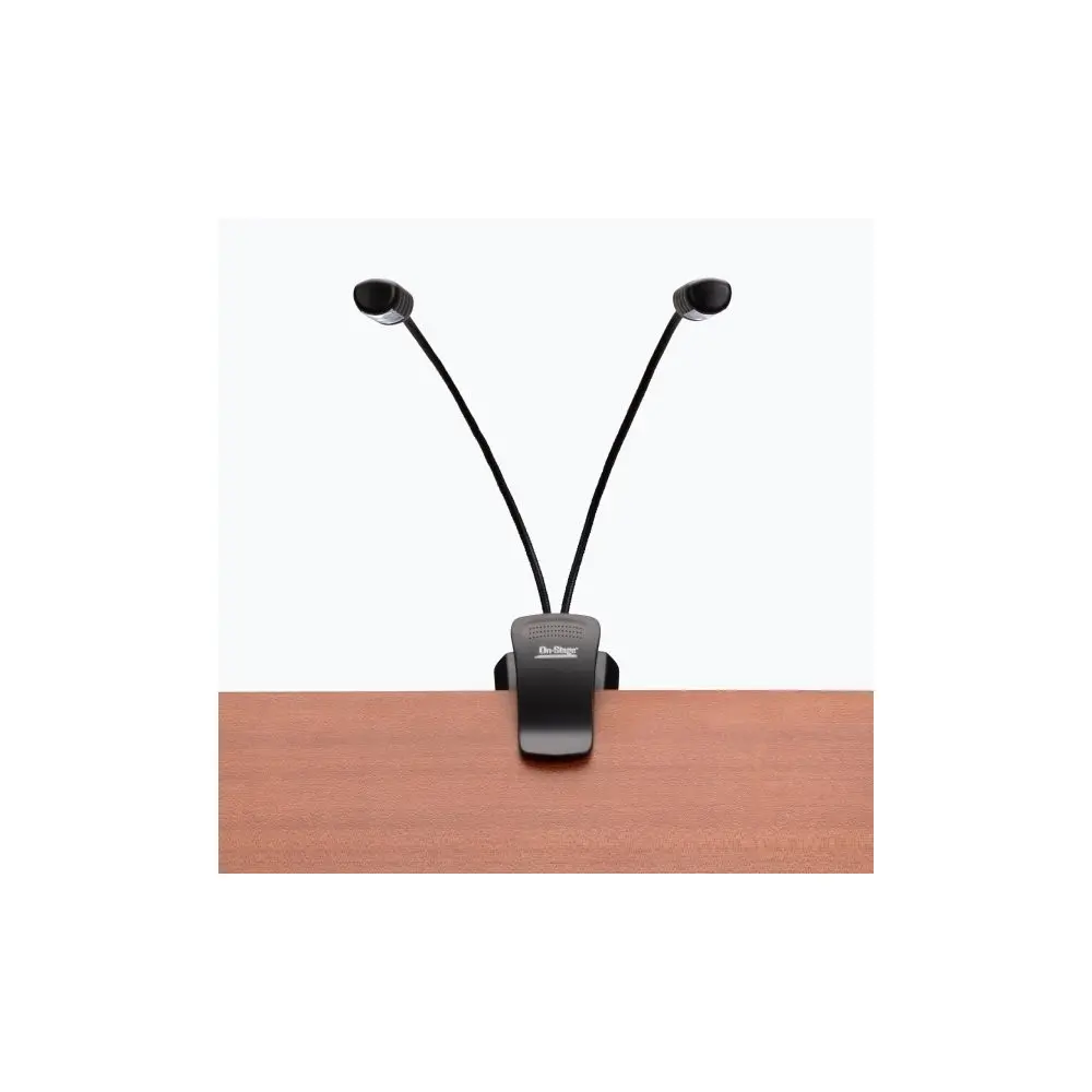 Luz Led Para Atril de partituras recargable por USB doble braso On Stage LED2224-EXP