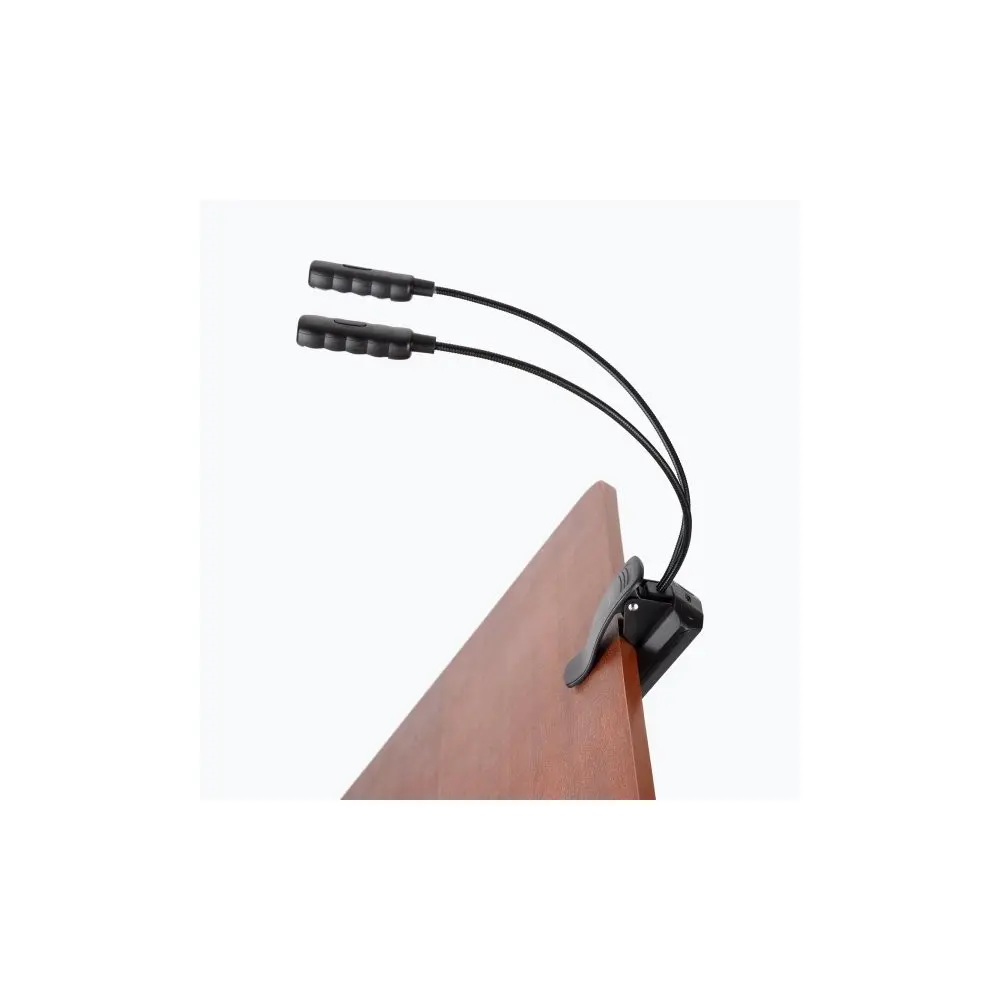 Luz Led Para Atril de partituras recargable por USB doble braso On Stage LED2224-EXP