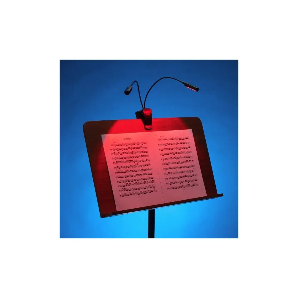 Luz Led Para Atril de partituras recargable por USB doble braso On Stage LED2224-EXP