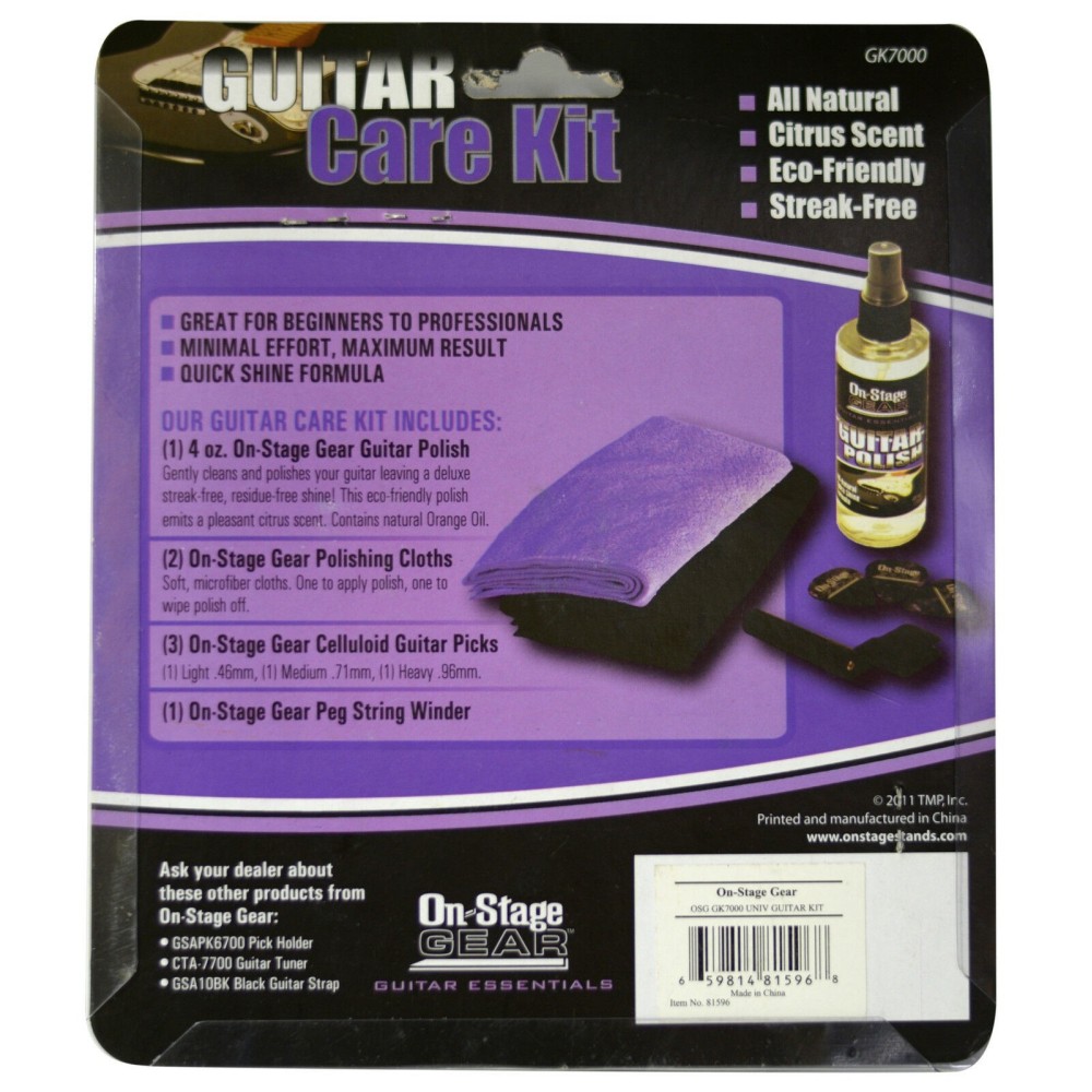 Kit universal para el cuidado de la guitarra On Stage GK7000