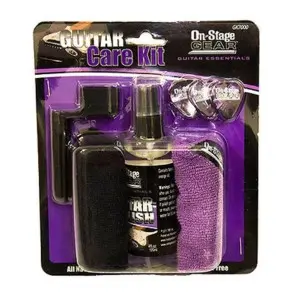 Kit de Limpieza para guitarra o bajo On Stage GK7000 Polish + puas + manivela + paños