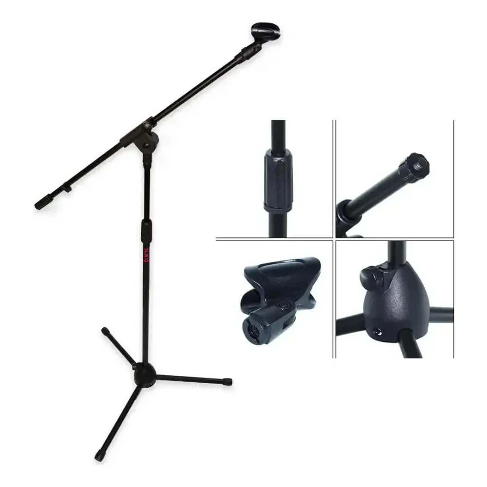 Soporte de Microfono boom Liviano tipo jirafa con Pipeta Dline DSPML