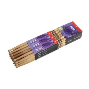 Pack X 12 Pares De Palillos para bateria 5A Hickory Punta de madera On Stage HW5A