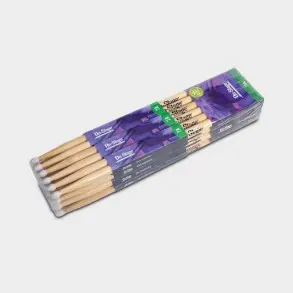 Palillos de Hickory (7A, punta de nailon, 12 unidades) On Stage HN7A