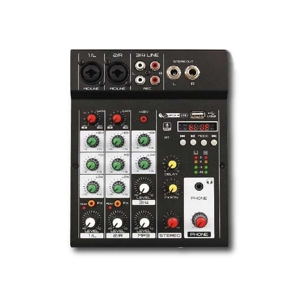 Pack Sonido Bafles 10" MIxer Microfono Soportes con funda