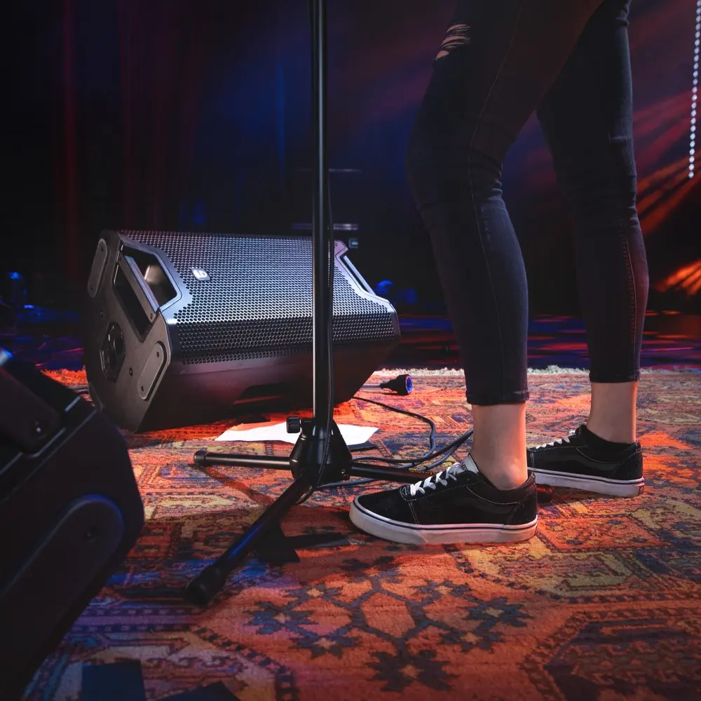 Sistema PA 2 Bafles 12" LD Systems ICOA Mixer Yamaha Soportes y Cables Adam