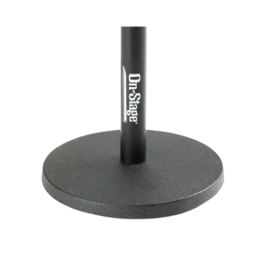 Soporte de micrófono para escritorio ajustable On Stage DS7200B con base redonda