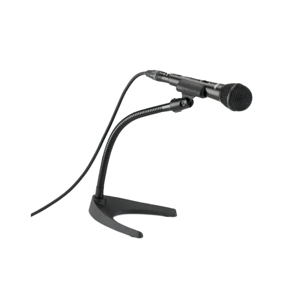 Soporte para micrófono de escritorio con cuello de ganso flexible On Stage DS6213 Base pesada