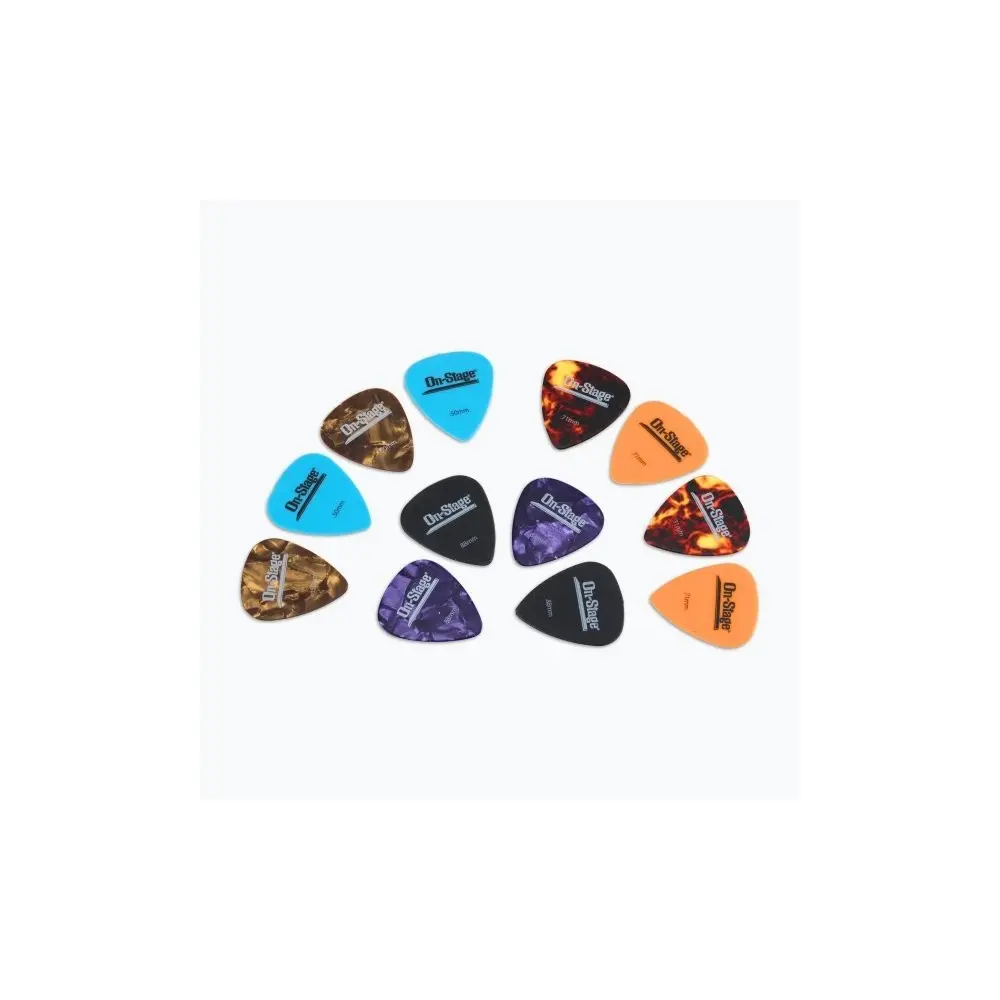 Púas de guitarra ligeras y medianas On-Stage GP12LM