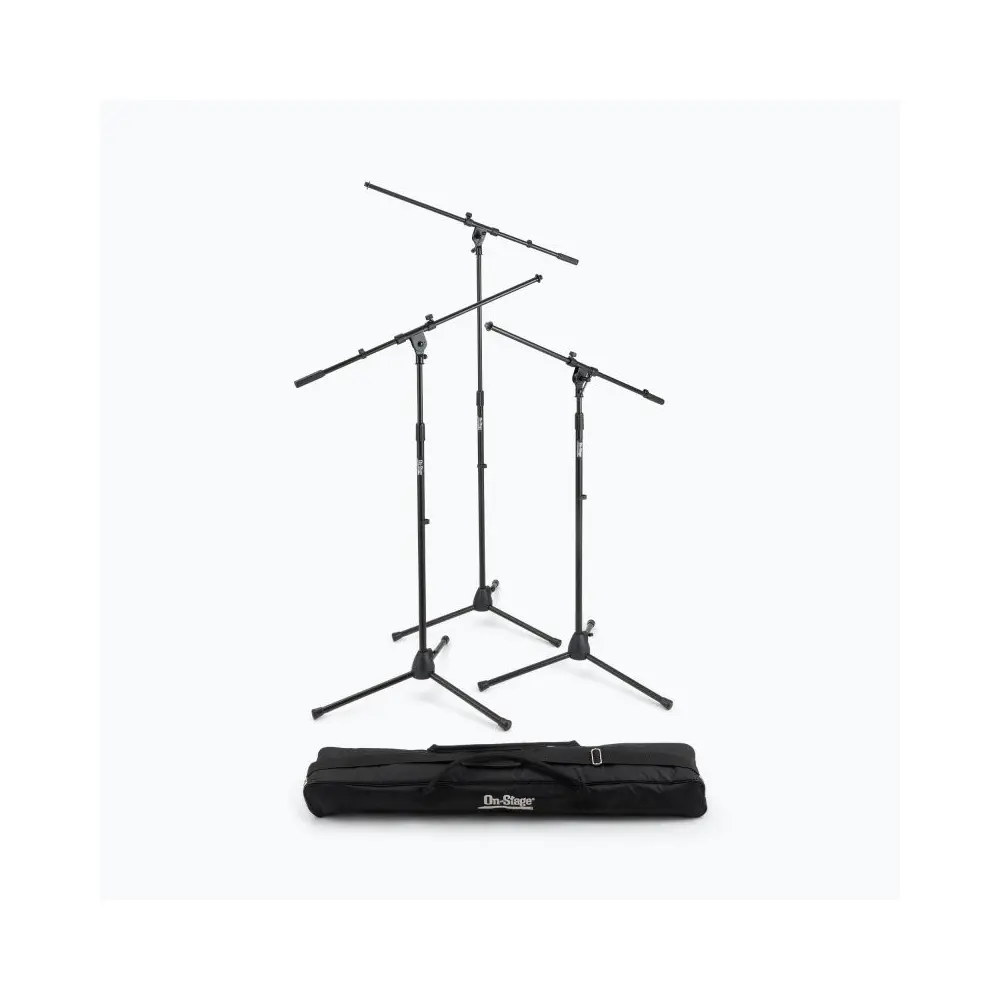Pack 3 Soportes de Microfono con Funda On-Stage MSP7703