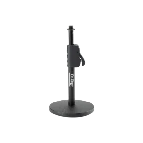 Soporte de Micrófono para Escritorio con Ajuste Rápido On Stage DS7200QRB base redonda