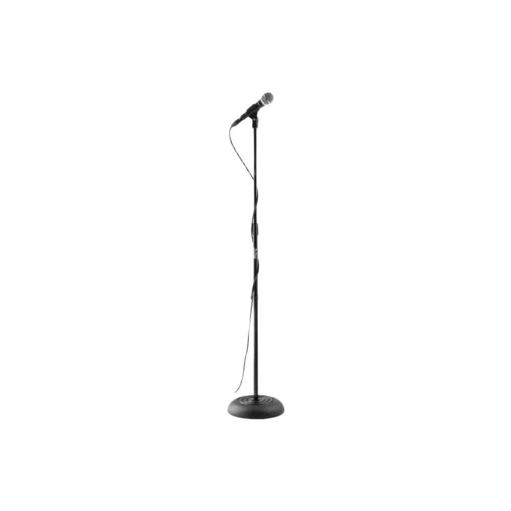 Soporte de micrófono recto con base redonda On Stage MS7201 Negro