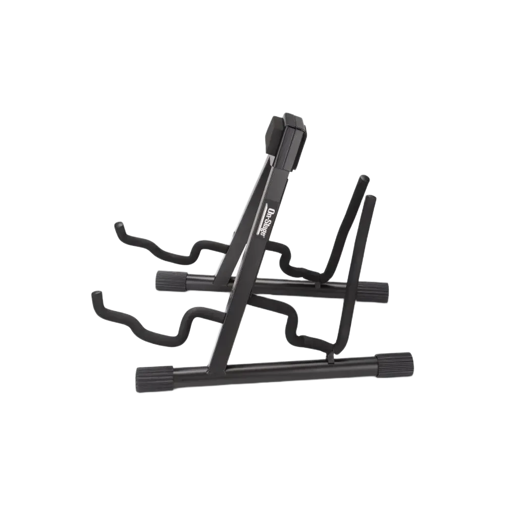 Soporte profesional para guitarra doble con estructura en A On Stage GS7462DB