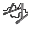 Soporte profesional para guitarra doble con estructura en A On Stage GS7462DB