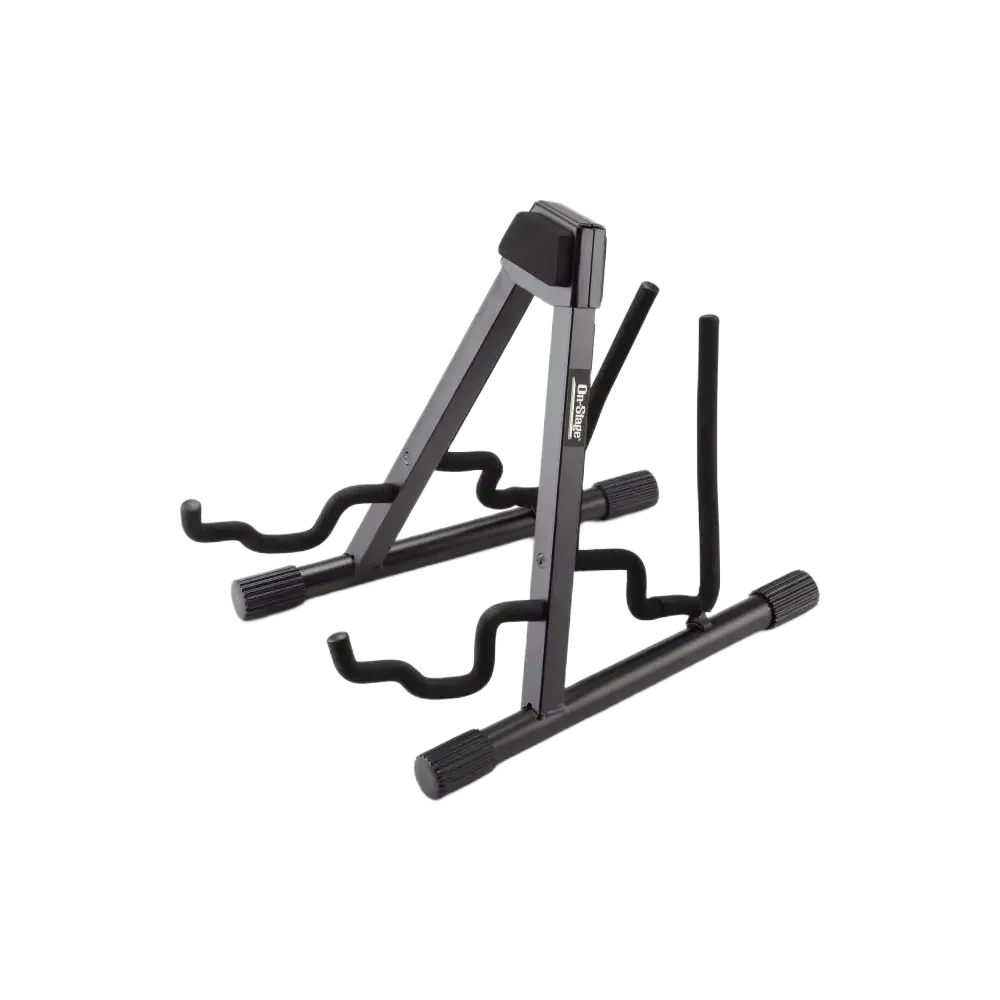 Soporte profesional para guitarra doble con estructura en A On Stage GS7462DB