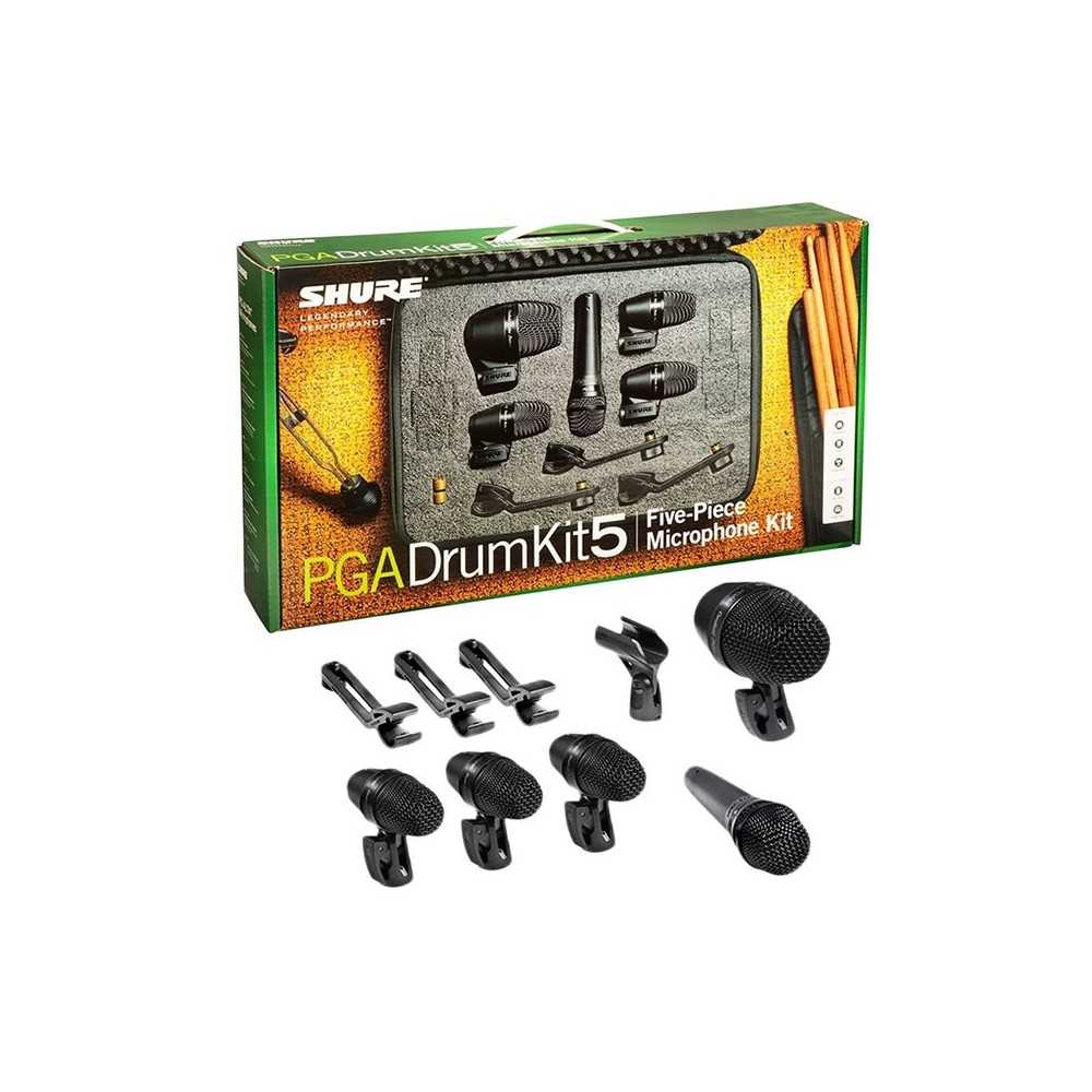 Kit de 5 Micrófonos / Shure PGADRUMKIT5 / Mics Para Batería