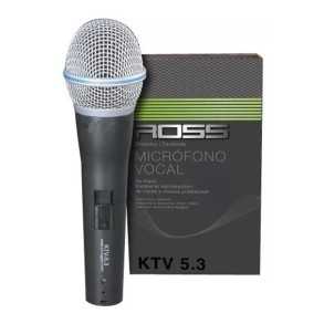 Micrófono Ross KTV-5.3 Vocal Dinámico Cardioide | Cable Xlr-Plug